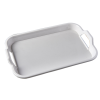 Melamine Serving Tray with Two Handles White 32.5 x 22.5cm