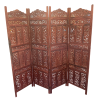 Wooden Handcrafted Indian Screen / Room Divider 4 Panel 180cm