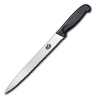 Victorinox Fibrox Handle Slicing Knife with Pointed Tip Serrated Edge 25cm