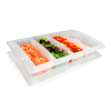 Araven 4 compartment Food Box Tray with Lid GN 1/1 with food