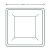 Vegware Compostable 10" Square Bagasse Plate (Pack 50)