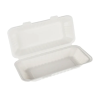 Compostable 324 x 155mm Fish and Chip Bagasse Clamshell (Pack 100)