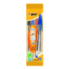 BIC Cristal Medium Assorted Colours Ballpoint Pen (Pack 4)