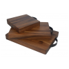 Small Acacia Wooden Block with Handle 23cm x 23cm