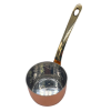 Copper Plated Hammered Mini Serving Sauce Pan with Brass Handle 6.5cm