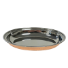 Hammered Copper Steel Oval Vegetable Dish 21cm