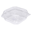 Clear Hinged Square Bakery / Cake Container 22x22x7.5cm (Pack 50)