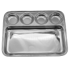 Stainless Steel Masala Dosa Thali Plate 5 Compartments