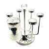 Stainless Steel Glass Holder / Stand Rotating (6 Cup)