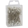 Round Headed 5cm White Pearl Pins (Pack 144)