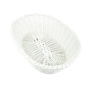 Large Deluxe Oval Woven Basket White 29x24cm