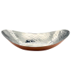 Copper Plated Hammered Oval Bread Serving Dish 25cm