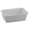 Bagasse White Rectangular Container with PET Lid 650ml (Pack 50)