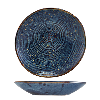 Genware Terra Porcelain Aqua Blue Organic Coupe Bowl 21.5cm