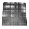 Interlocking Rubber Floor Mat Black 3ft x 3ft x 3.8"