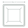 Vegware Compostable 6" Square Bagasse Plate (Pack 50)
