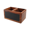 Food Glorious Food Wooden Table Tidy With Graphics & Chalk Board In Acacia 270 x 170 x 140mm