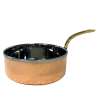 Hammered Copper Sauce Pan with Brass Handle 5.25" / 13.5cm