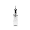Siena Collection Oil & Vingar Bottle, Clear Glass, Stainless Steel Pourer, 180ml (6oz)