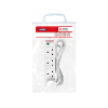 Status 4 Way 2 Meter Extension Wire Socket Surge Protected