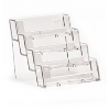 Clear Plastic Business Card Holder 4 Bays