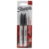 Sharpie Permanent Markers Black, Fine Point (Pack 2)