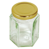 Tala Hexagnol Glass Jar with Gold Screw top Lid 228ml / 8oz