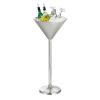 Remington Collection Martini Glass Beverage Stand, Stainless Steel, 14.5 x 32.5"