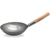 Oriental Wok Pan with Wooden Handle 12"