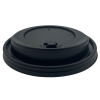 Reclosable Black Domed Sip-Thru Lid to fit 8oz Cup (Pack 100)