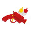 Red Condiment Gun for Ketchup, Mustard with 2 Bottles