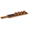 Acacia Wood Serving Board with Slate Tray inset 43 x 12cm