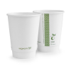 Vegware Biodegradable 12oz Double Wall White Coffee Cup (Pack 25) [20]