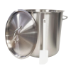 Professional Stainless Steel Deep Stock Pot 40cm, 50 Litres with Lid