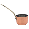 Copper Plated Hammered Mini Serving Sauce Pan with Brass Handle 6.5cm