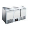 Blizzard BSP3 3 Door Refrigerated Compact Saladette Counter with Cutting Board