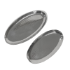Steel Hammered Oval Platters 12"x6"