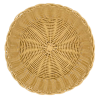 Woven Rattan Basket Round Natural 25.5cm x 6cm