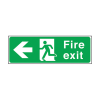 Self Adhesive Fire Exit Arrow Left Sign