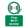 Self Adhesive Free Wifi Access Sign 150 x 200mm