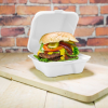 Vegware Compostable 6" Bagasse Burger Box (Pack 50)