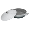 MasterClass Cast Aluminium Shallow Casserole Dish Grey Ombre 28cm/4Litre with Lid Off