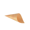 Disposable Serving Pieces Square Wood Cone, Natural, 6.5(d)x12.5(h)cm (Pack 50)