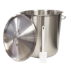 Professional Stainless Steel Deep Stock Pot 45cm, 71 Litres with Lid
