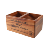 Food Glorious Food Wooden Table Tidy With Graphics & Chalk Board In Acacia 270 x 170 x 140mm