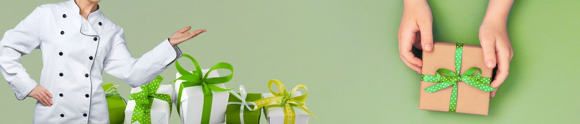 Hands with a wrapped gift
