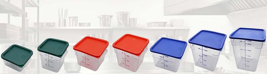 Storage containers with a kitchen background