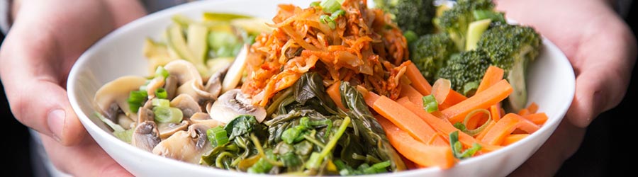 Bowl of vegan food