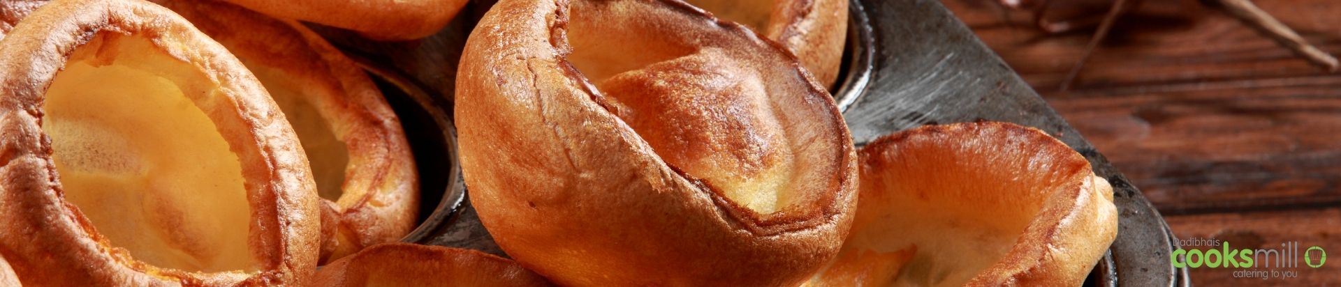 Yorkshire puddings in a tin