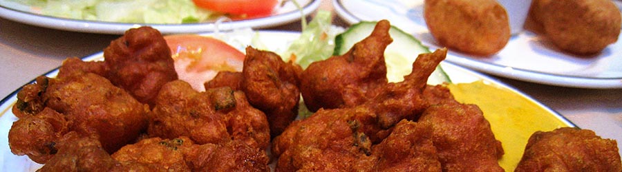 Close up of Pheasant Pakoras